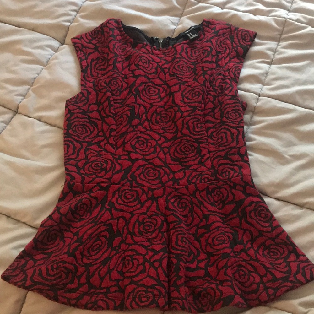 Forever 21 maroon sleeveless top